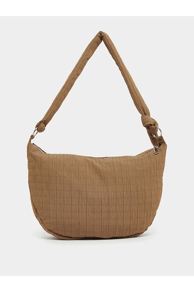 Styli Textured Shoulder Bag with Zip Closure