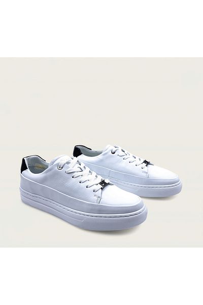 MARCOMEN Ανδρικά λευκά παπούτσια Casual Daily Comfort από γνήσιο δέρμα