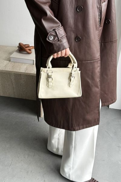 LEONAS Geantă de damă Crossbody cu accesoriu curea Alberg Cream