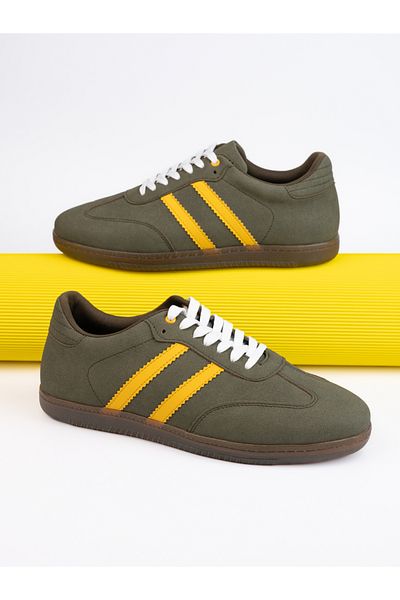 Styli Suede Upper Two Stripe Court Sneakers