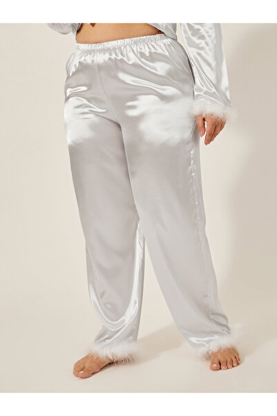 Styli FEATHER TRIM BUTTON THRU SHIRT and PJ SET