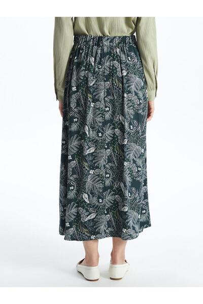 LC Waikiki LCW Grace Beli Lastikli Çiçekli Kadın Etek