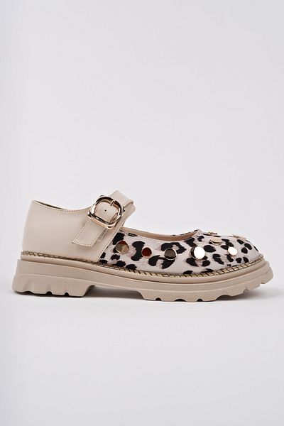 MUGGO EGERİA Pantofi de zi cu zi pentru femei cu model leopard cu o singură curea cu talpă groasă