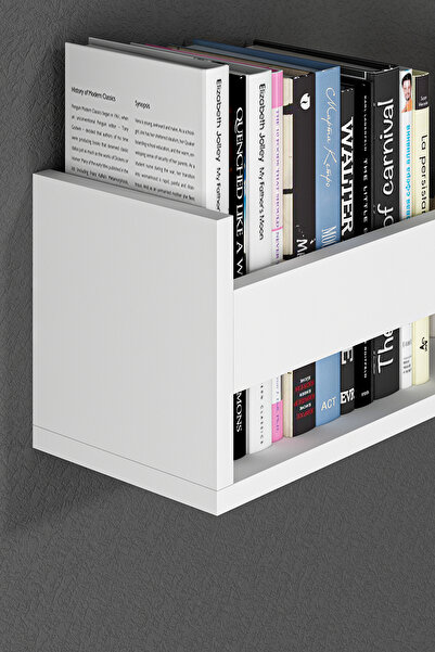 Ninnimo Leo Mdf Duvar Rafı, Kitaplık Beyaz