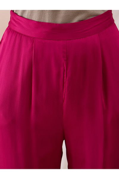 Femmella By Styli Fringe Hem Button Detail Kurta with Straight Pant Co-Ords