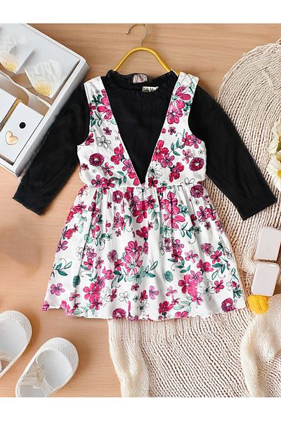 Bella Moda By Styli Floral Print Fit and Flare Knee Length Dress