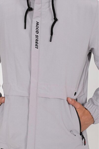 Oksit Mood Street Printed Water Repellent Slim Fit Men's Raincoat Coat