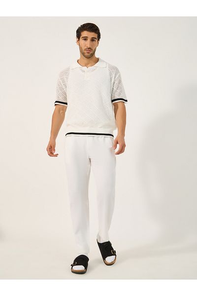Styli Textured Knitted Regular Fit Polo T-Shirt