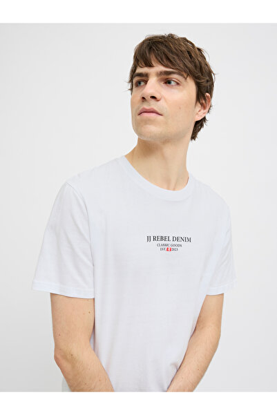 REBEL By Styli تي شيرت بطبعة شعار ورقبة دائرية