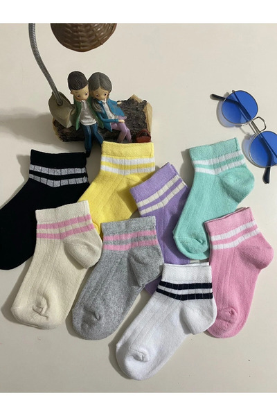 Mikka Lüks GYERMEK- és körmintás bakancsok zokni 8'pár 8' szín