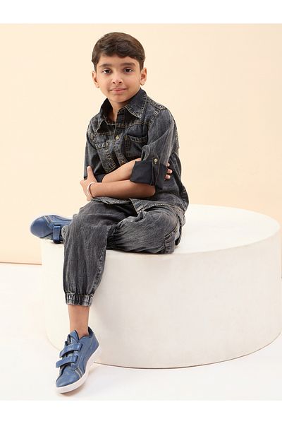 Stylo Bug By Styli Washed Finish Drawstring Cargo Joggers