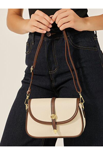 Styli Contrast Panel Crossbody Bag with Adjustable Strap