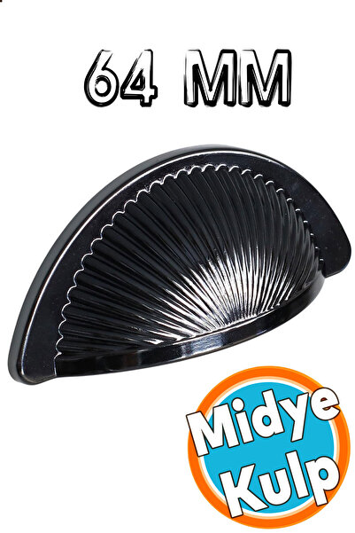 NZB Mobilya Mutfak Dolabı Çekmece Dolap Kulpları Kulpu Kulb Yelken Midye Tas Çanak 64 mm Düğme Füme