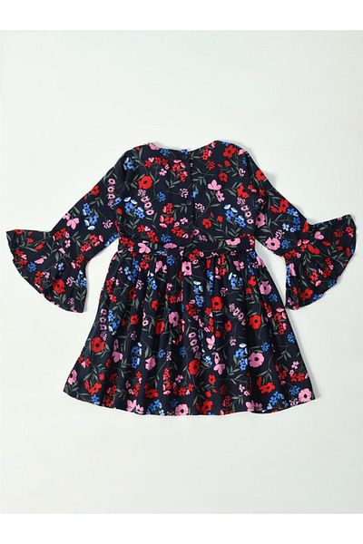 Bella Moda By Styli All-Over Floral Print Button Detail Dress