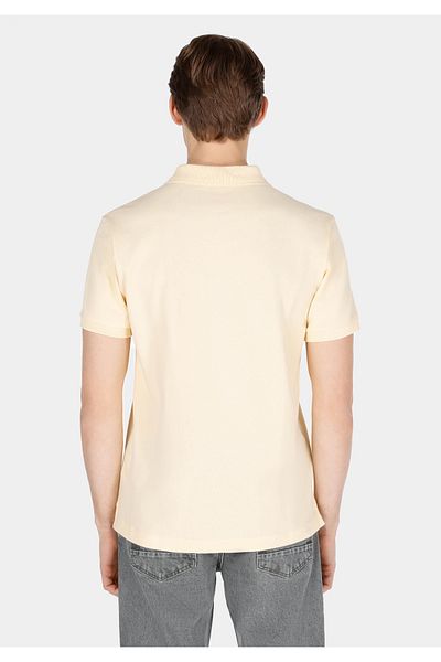 Colin's Regular Fit Polo Neck Plain Men's Yellow Short Sleeve T-Shirt