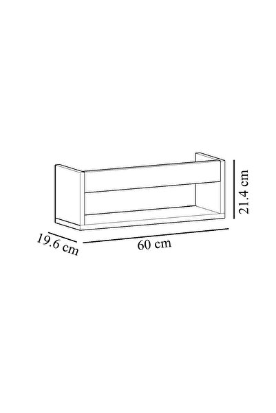 Ninnimo Leo Mdf Duvar Rafı, Kitaplık Beyaz