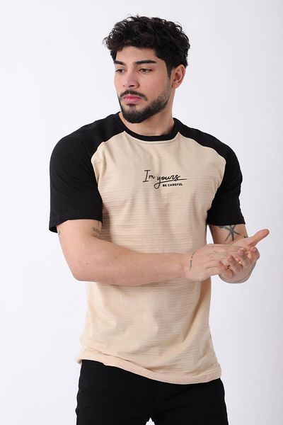 Stilkombin Double Color Printed Crew Neck T-Shirt Js C-184_30417