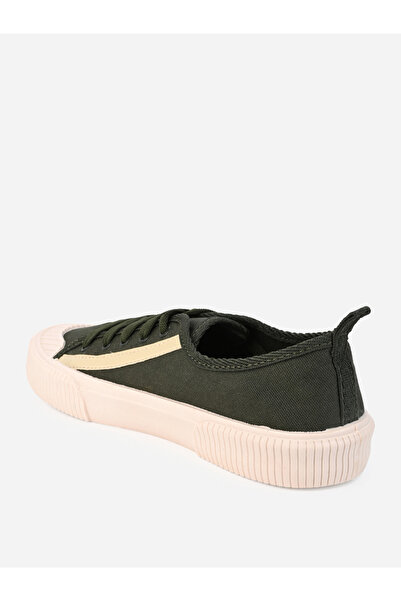Styli Tape Detail Canvas Lace Up Sneakers
