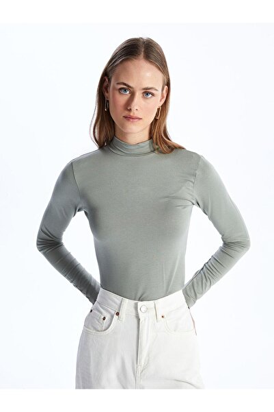 LC Waikiki Γυναικείο μακρυμάνικο μπλουζάκι με γιακά (S4)