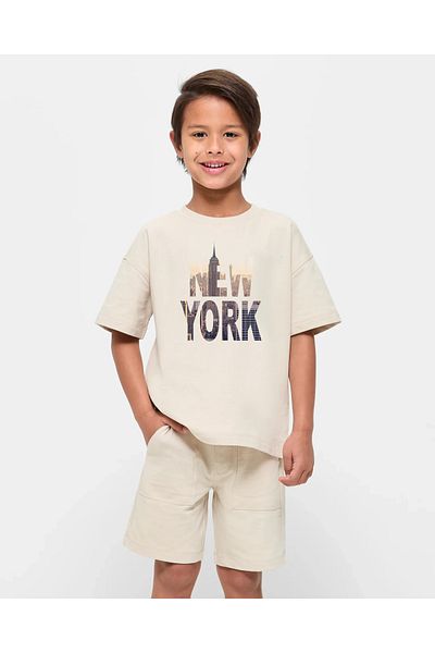 uyguntarz Children's Newyork Printed Cotton Tshirt