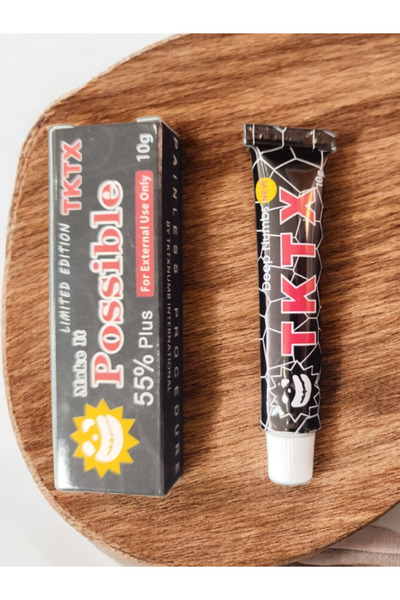 TKTX Siyah Limited Edition %55 Dövme ve Kalıcı Makyaj Öncesi Cilt Anestezi Kremi 10gr