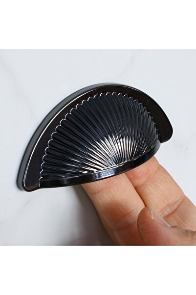 NZB Mobilya Mutfak Dolabı Çekmece Dolap Kulpları Kulpu Kulb Yelken Midye Tas Çanak 64 mm Düğme Füme