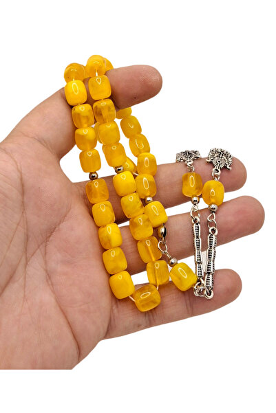 Han Ticarethane Капсулообразни жълти специални кехлибарени молитвени мъниста ...