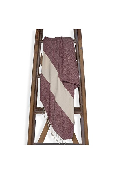 Chappal Diamond Patterned Double Pique Claret Red