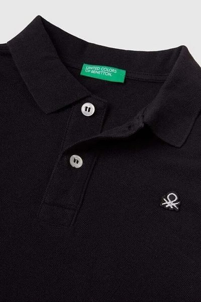 United Colors of Benetton Tricou cu logo negru pentru băiat