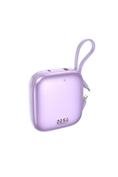 Totu PB-1013 1000mAh 22.5W Çıkışlı Hızlı Şarjlı Küçük Kendinden Kablolu Power...