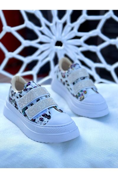 Görkem bebe ayakkabı ve tekstil Girl's Anatomic Thick Sole Velcro Sneaker Sport Walking Shoes