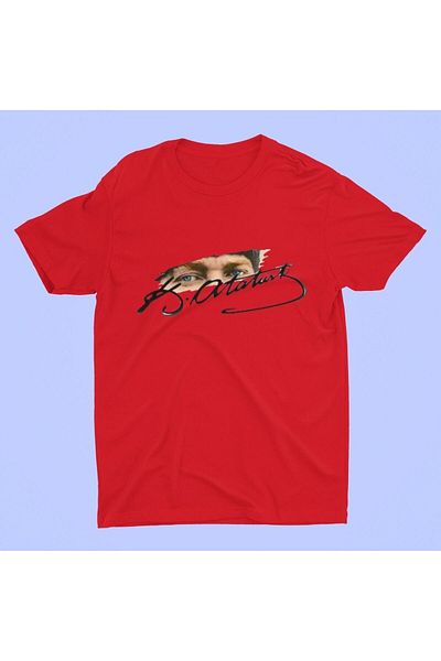 MAGORS Magors Ataturk and Signature Printed Standard Mold T-shirt