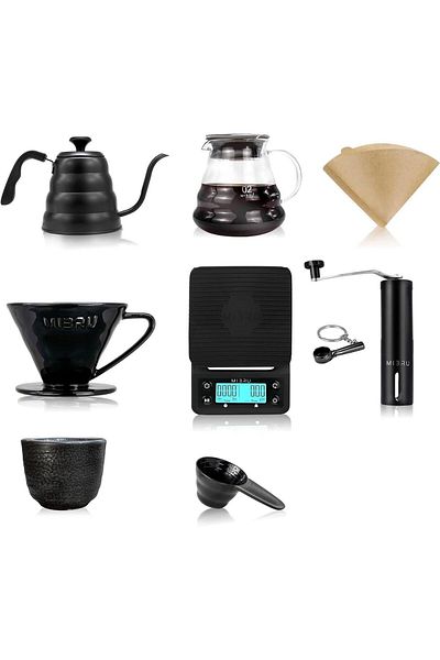 MIBRU V60 Coffee Drip Kit Drip Set 9 Pieces Specialty Coffee Set