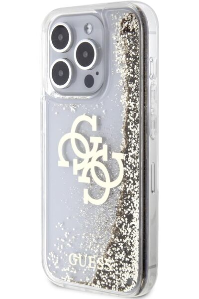 CG Mobile Liquid Glitter Electroplated 4-letter 'G' Logo Protective Case for iPhone 15 Pro - Gold (S
