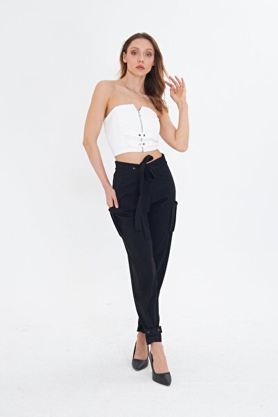 LAMANTE White Bustier with Bands