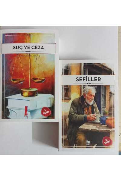 Kitap Pazarı 2 Kitap Set. Sefiller + Suç ve Ceza. Kitap Pazarı