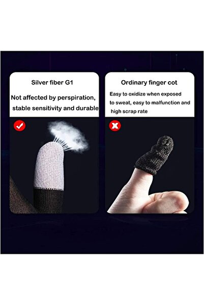 ELECDON E-Sports Gaming Gloves Finger Sleeves Anti-Sweat Nano-Silver Fiber (B...