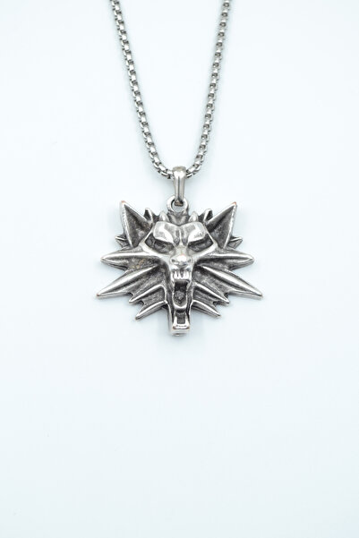 Bu Farklı Witcher 3 Gümüş Kaplama Örme Zincir Kolye