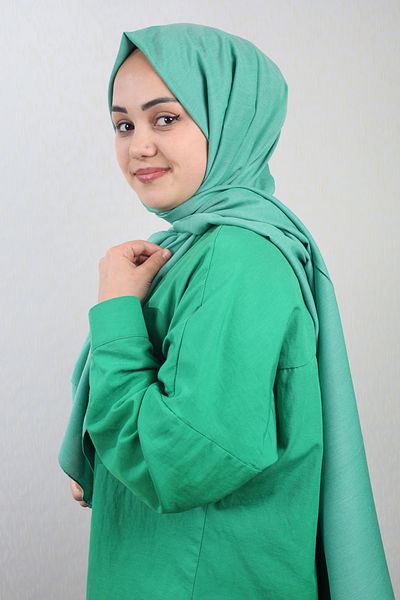 QUM İPEK Qum Silk Μονόχρωμο Σάλι Viscon Coton - Μοτίβο-01 - Χρώμα-06