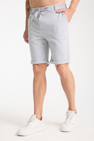 KAPHONE Men's Button Zipper Detailed Double Leg Shorts