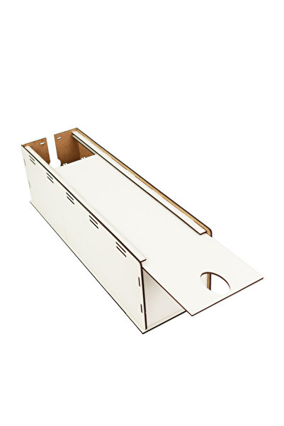 kutuTR Cable Box 40X12X14 cm Cable Socket Organizer Organizer White Disassembled