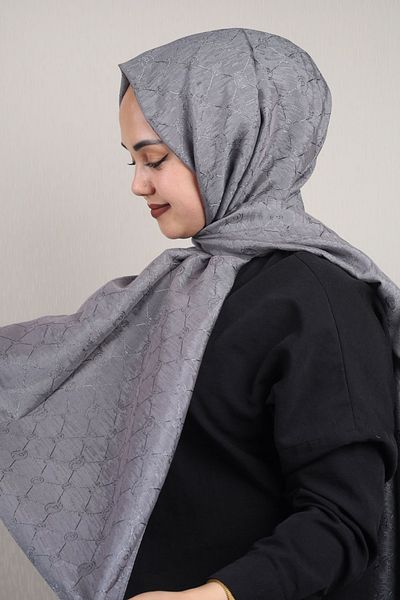 PİRAMİT Pyramid Monogram Flush Shawl - Pattern-02 - Color-07