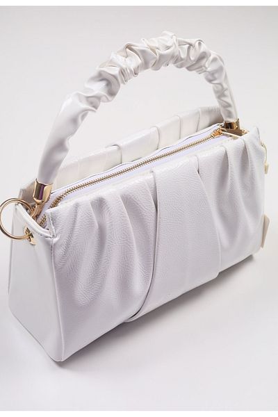 Levidor 930074 Geanta - Piele Lacuita alba