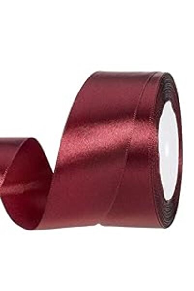 serap çiçekçilik 4 cm. 10 Metre Çift Taraflı Bordo saten Kurdele