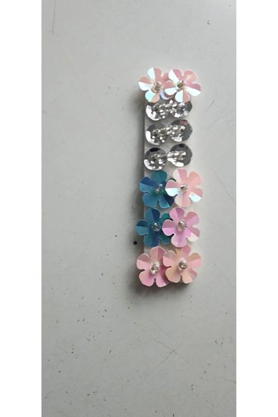BERKE TUHAFIYE AKSESUAR 4 Pieces Letter I Width 2 cm Length 7 cm Felt Flower Embroidered Coat of Arms Patch