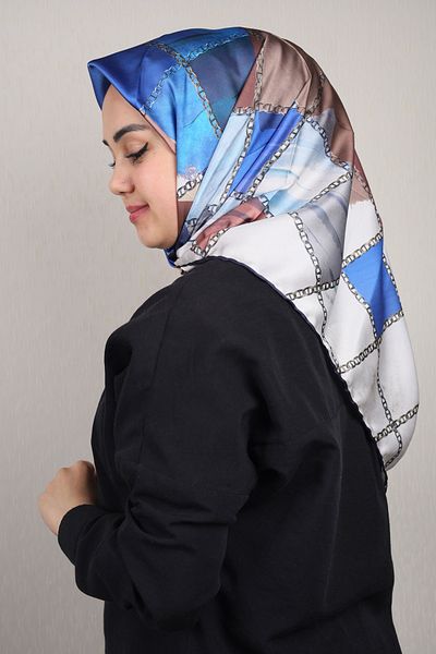 PİRAMİT Φουλάρι από ρεγιόν με σχέδιο Pyramid Luxer - Pattern-51 - Color-04