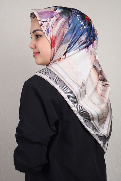 PİRAMİT Φουλάρι από ρεγιόν με σχέδιο Pyramid Luxer - Pattern-50 - Color-02