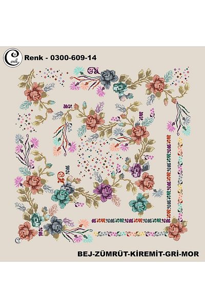Cenk Γράψιμο με μοτίβο κέντημα - 0300-609 - Χρώμα-14