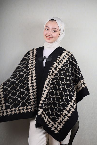 BAYSEM Knitwear Poncho - Pattern-06 - Color-02