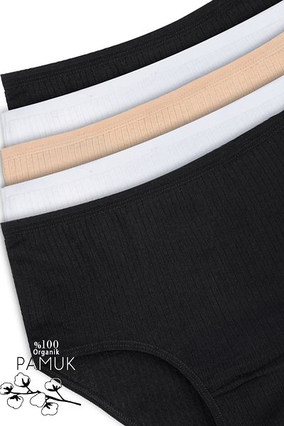 Humaone 100% Cotton 5 Pack High Waist Women's Panties Bt2-b2